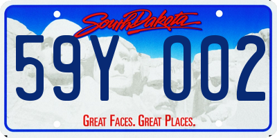 SD license plate 59YO02