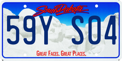 SD license plate 59YS04
