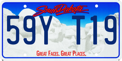 SD license plate 59YT19