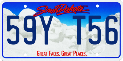 SD license plate 59YT56