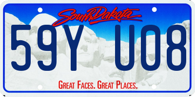 SD license plate 59YU08