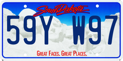 SD license plate 59YW97