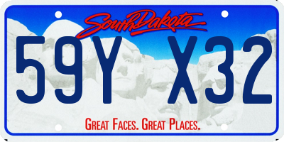 SD license plate 59YX32