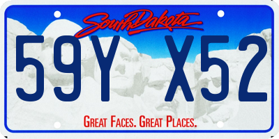 SD license plate 59YX52