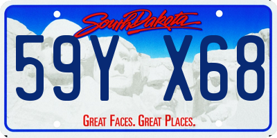 SD license plate 59YX68