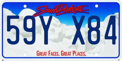 SD license plate 59YX84
