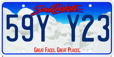 SD license plate 59YY23