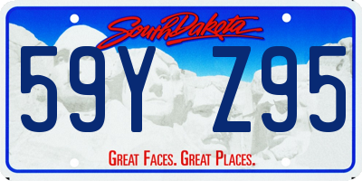SD license plate 59YZ95