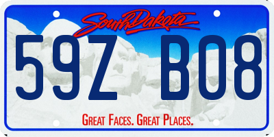 SD license plate 59ZB08