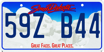 SD license plate 59ZB44