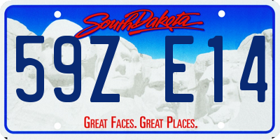 SD license plate 59ZE14