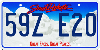 SD license plate 59ZE20