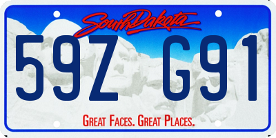 SD license plate 59ZG91