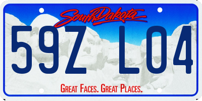 SD license plate 59ZL04