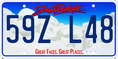 SD license plate 59ZL48