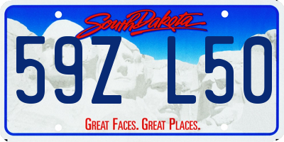 SD license plate 59ZL50