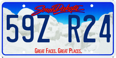 SD license plate 59ZR24