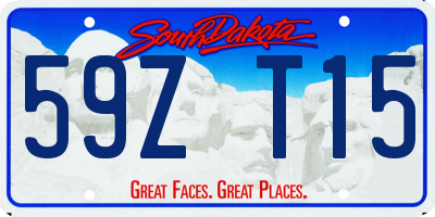SD license plate 59ZT15