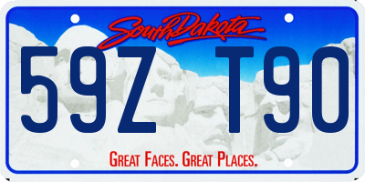 SD license plate 59ZT90