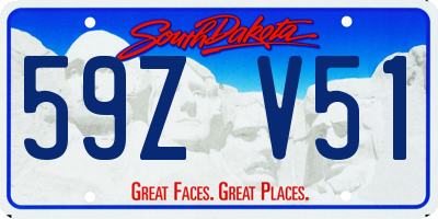 SD license plate 59ZV51