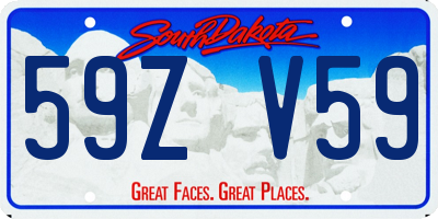 SD license plate 59ZV59