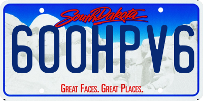 SD license plate 600HPV6