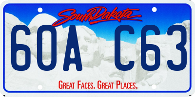 SD license plate 60AC63