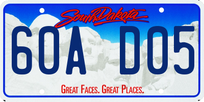 SD license plate 60AD05