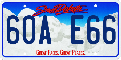 SD license plate 60AE66