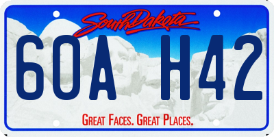 SD license plate 60AH42