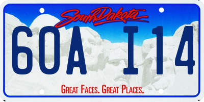 SD license plate 60AI14