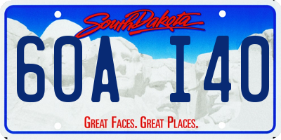 SD license plate 60AI40