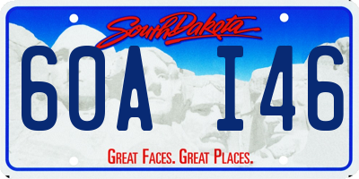 SD license plate 60AI46