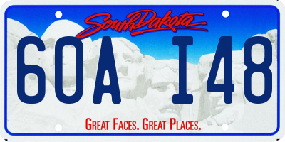 SD license plate 60AI48