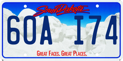 SD license plate 60AI74