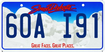 SD license plate 60AI91
