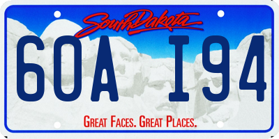 SD license plate 60AI94