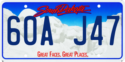 SD license plate 60AJ47