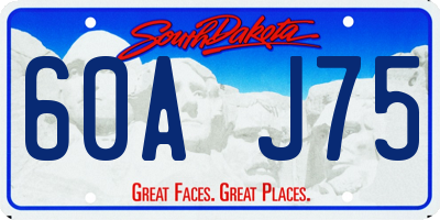 SD license plate 60AJ75