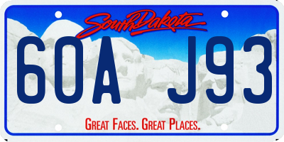 SD license plate 60AJ93