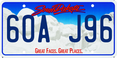 SD license plate 60AJ96