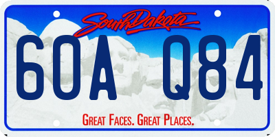 SD license plate 60AQ84