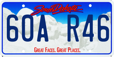 SD license plate 60AR46