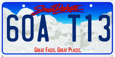 SD license plate 60AT13