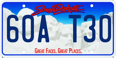 SD license plate 60AT30
