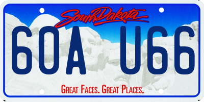 SD license plate 60AU66