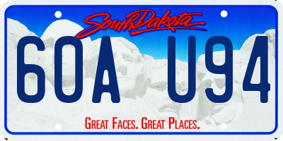 SD license plate 60AU94