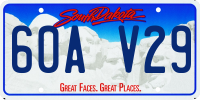 SD license plate 60AV29