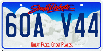 SD license plate 60AV44