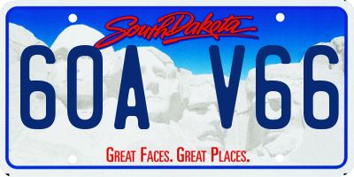 SD license plate 60AV66